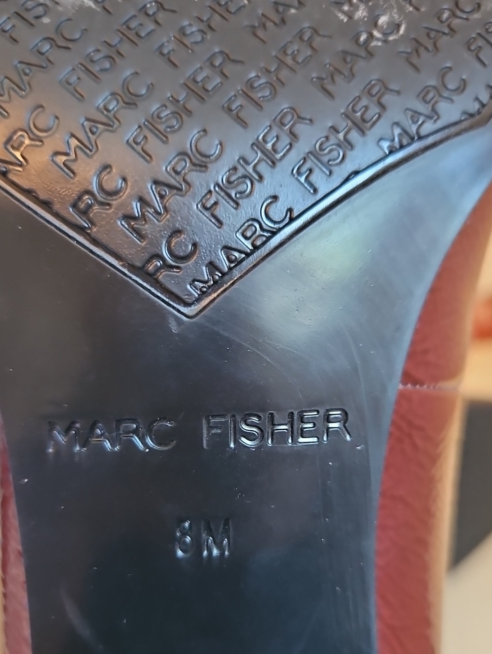 Marc Fisher Patent Tassel Heeled Loafers, aroon Oxblood, 8 - Picture 8 of 10
